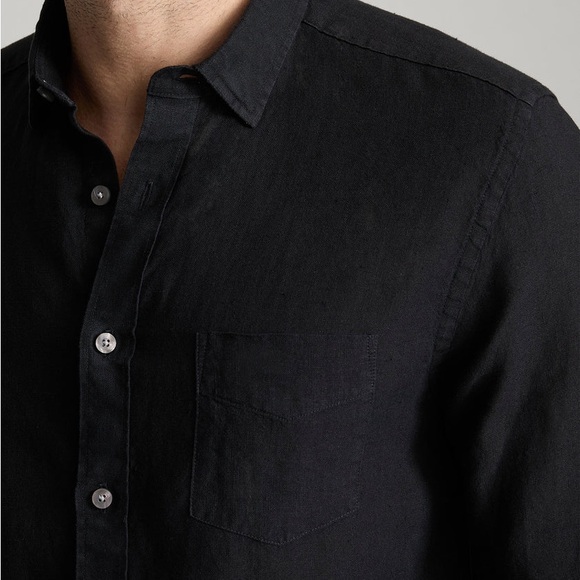 UNTUCKit Men's 100% Linen Black Shirt, Slim Fit, Size Small, Long Sleeve - Picture 2 of 12